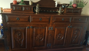 ladin ağacından yapılmış ikinci el konsol