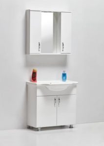 Çıkma Harman Tuğla. dekoratif kültür tuğlası, kültür tuğla 12 Spot 80 cm Mdf Banyo Dolabı