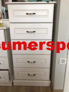 Gizli çekmeceli yemek masası ikinci el 2500 TL 17 ikea şifonyer saklama dolabı çekmeceli dolap temiz durumda ihtiyaç fazlası 200 TL