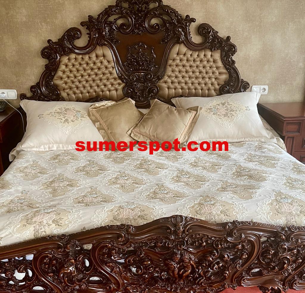 antika oymalı vintage retro yatak