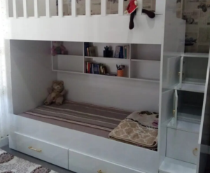 Spot ucuz iki kişilik ahşap karyola 7 Çocuk ranzası iki katlı farklı Çalışma Masalı Ranza Ders Çalışma Masalı